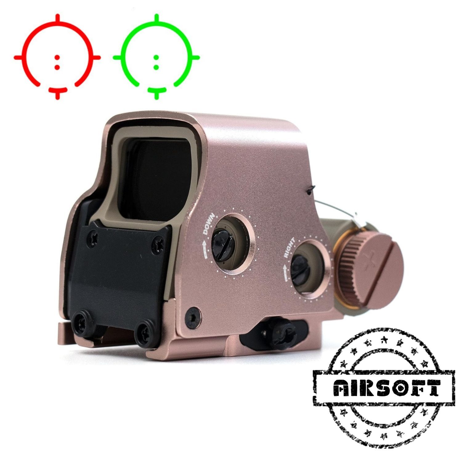 SOTAC 558 Red Green Dot Holo Sight Metal Scope 10 Levels Brightness Adjustment Holographic Sight Nişangah- Pembe