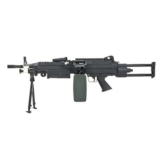 FN Lisanslı M249 PARA FULLMELTAL SIYAH Airsoft Makinalı AEG