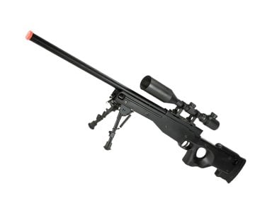 JG / Angel Custom L96 APS-2 Fabrika UPGRADE'li Airsoft Bolt Action Sniper Tüfeği - Siyah