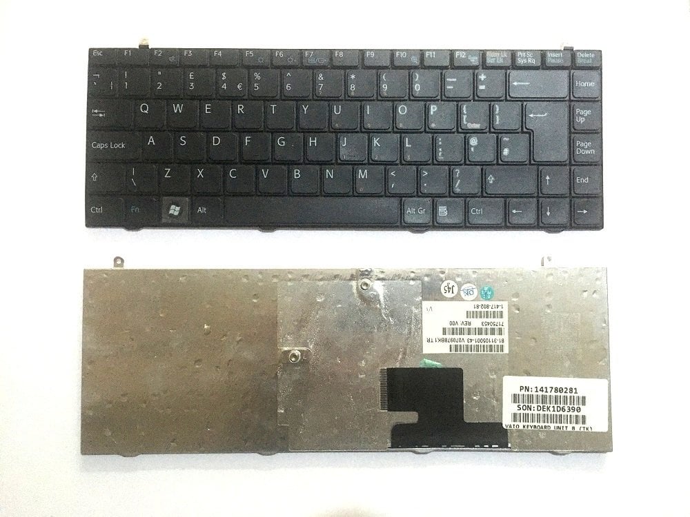 Orijinal Sony Vaio VGN-FZ Serisi Notebook ingilizce Klavye Tuş Takımı V070978BK1