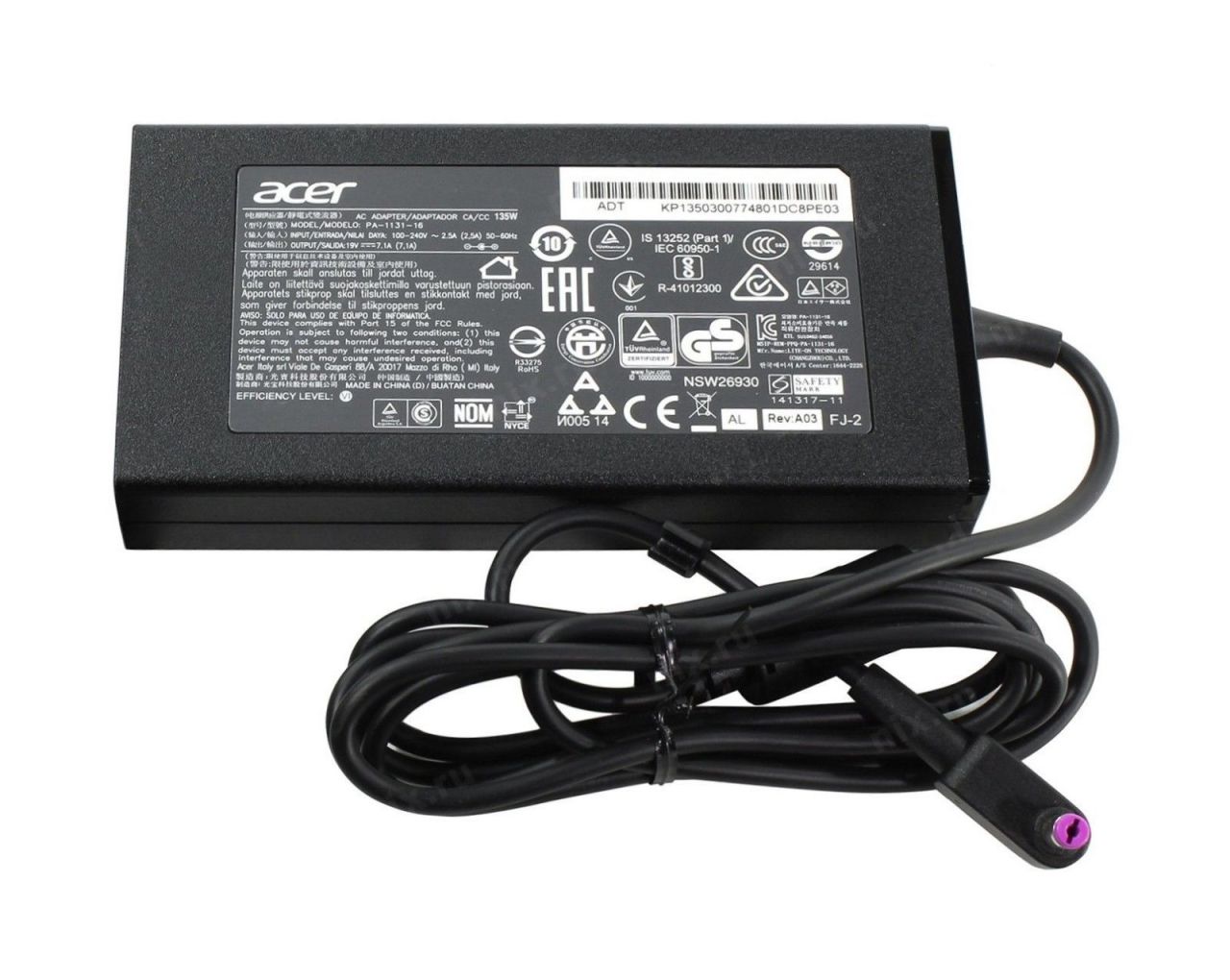 Orijinal Acer 19V 7.1A 135W 5.5 1.7 Laptop Adaptör PA-1131-16