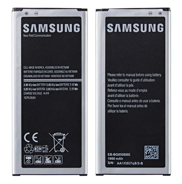 Samsung Orijinal EB-BG850BBE EB-BG850BBU EB-BG850BBC 4.4V 1860mAh 7.17Wh Cep Telefonu Batarya Pil