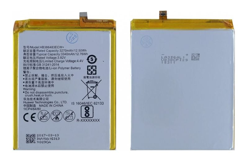 Huawei Orijinal G9 Plus 4.4V 3340mAh 12.76Wh Cep Telefonu Batarya Pil