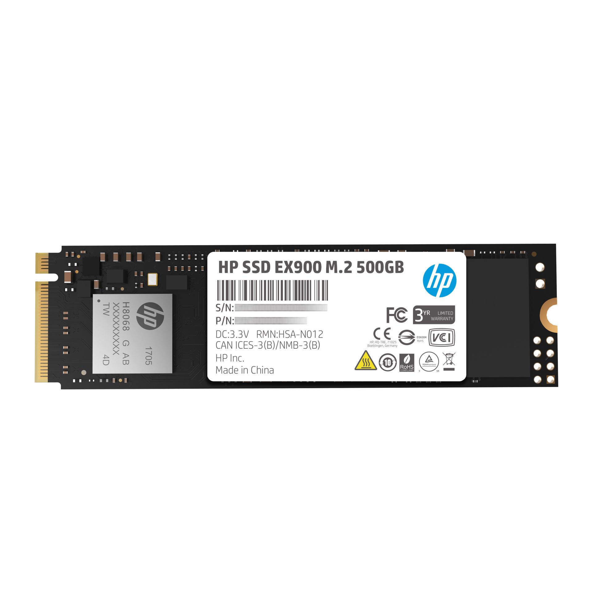 500GB HP EX900 M.2 NVMe 2100/1500MB/s 2YY44AA SSD