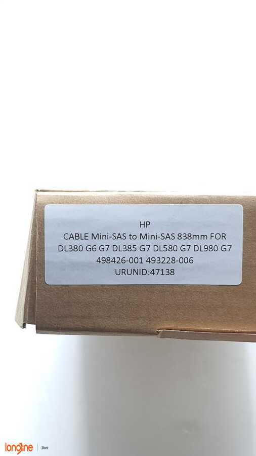 İkinci El HP 498426-001 DL370 DL380 G6 G7 Mini SAS Cable 493228-006