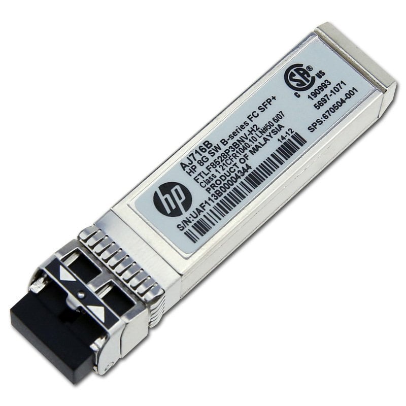 Orijinal HP AJ716B 8G Fiber Optik Alıcı Verici Modül SW B Serisi FC SFP 670504-001