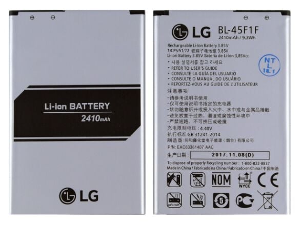 LG Orijinal X240 X240Y M160 X230 3.85V 2800mAh 9.3Wh Cep Telefonu Batarya Pil