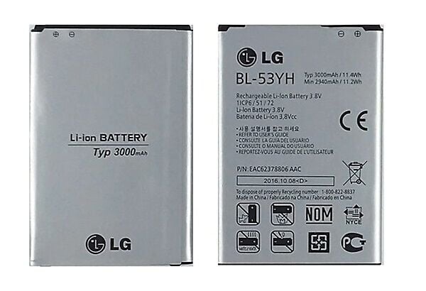 LG Orijinal G3 D855 BL-53YH 3.8V 3000mAh 11.4Wh Cep Telefonu Batarya Pil