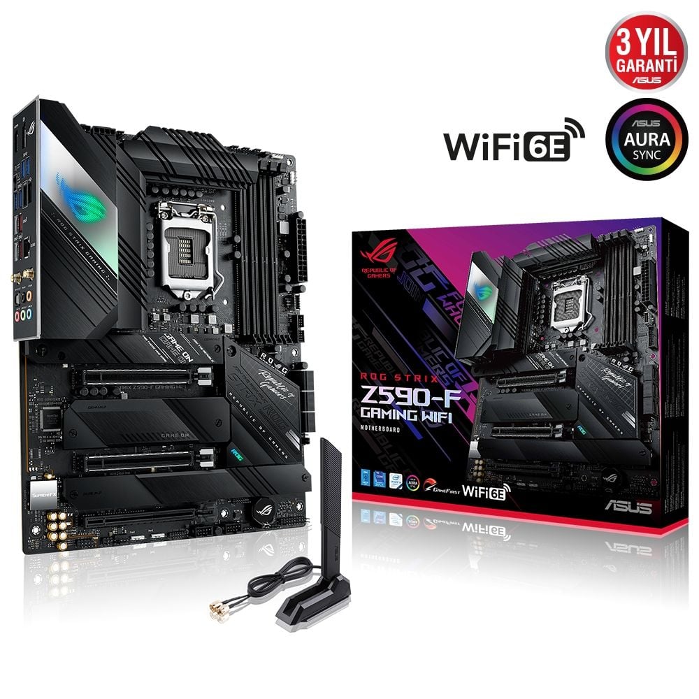 ASUS ROG STRIX Z590-F GAMING WIFI 5333Mhz(OC) DDR4 M.2 HDMI DP ATX 1200p