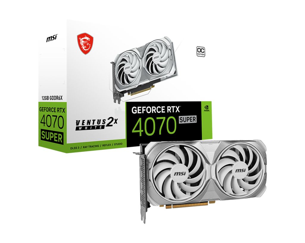 MSI WHITE GEFORCE RTX 4070 SUPER VENTUS 2X 12G OC