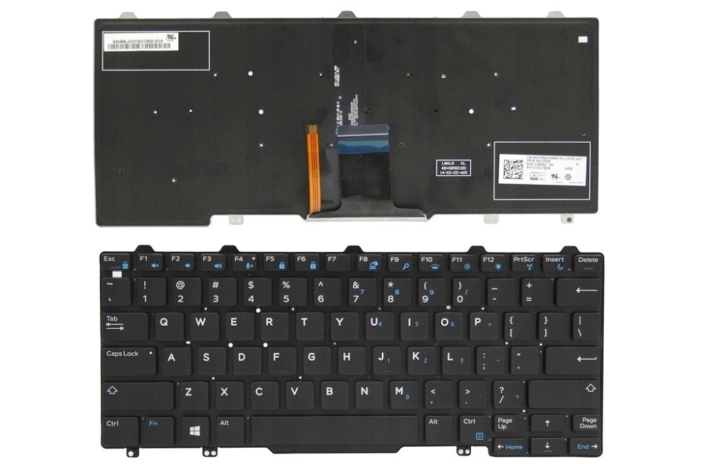 Orijinal Dell Latitude E5250 E7250 E7270 ingilizce Klavye Tuş Takımı CN-035JP0