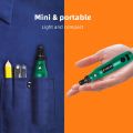 Tungfull Mini Elektrikli Öğütücü Seti 3 Değişken Hızlı Akülü Döner Kalemi