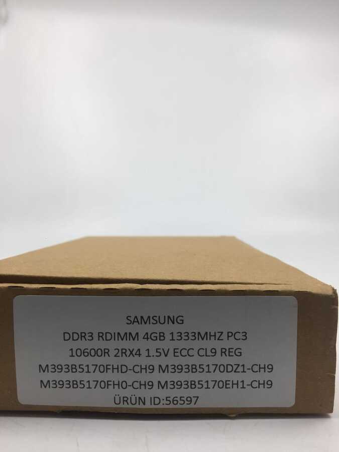 İkinci El SAMSUNG DDR3 4GB 1333MHZ PC3-10600R REG M393B5170FHD-CH9