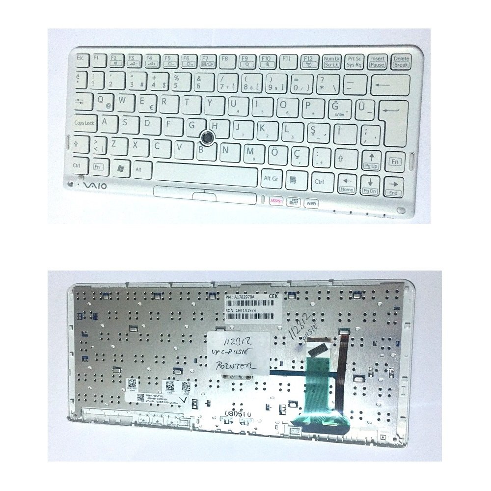 Orijinal Sony Vaio VPC-P Serisi Türkçe Klavye Tuş Takımı N860-7885-T002