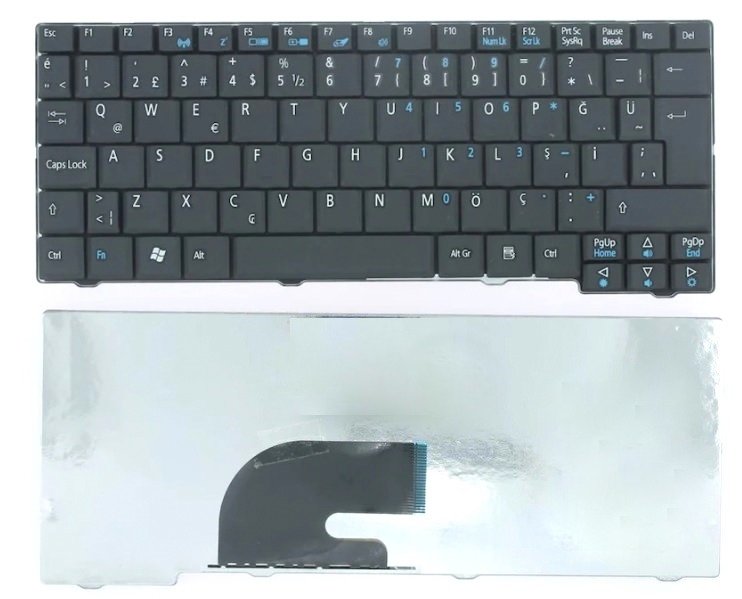 Acer Aspire One A110 ZG5 A150 D150 D250 Notebook Klavye Laptop Tuş Takımı - Siyah