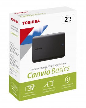 2TB Canvio Basics 2.5'' USB3.2 TOSHIBA HDTB520EK3AA (USB2.0 Uyumlu)