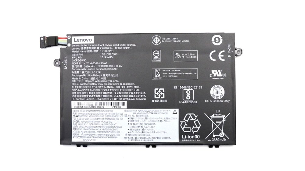 Orijinal Lenovo Thinkpad E490 Serisi Notebook Batarya Laptop Pil 01AV445