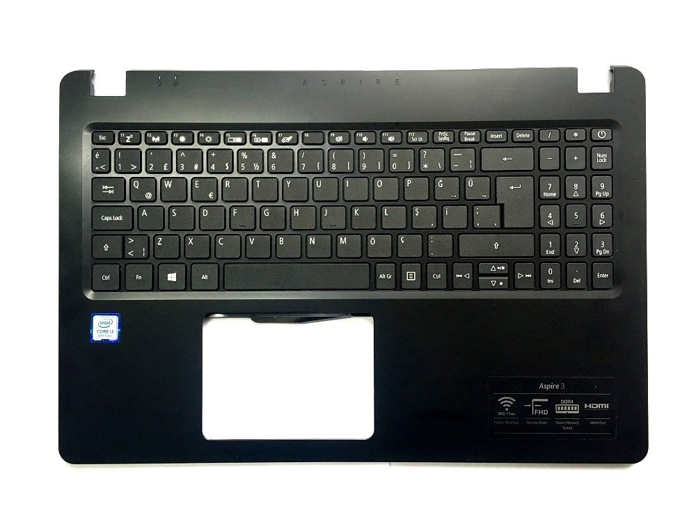 Acer Aspire 3 A315-42 A515-43 Türkçe Klavye Dahil Üst Kasa AP2MB000201 AM2ME000100