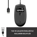 LENOVO LECOO MS101 SİYAH USB KABLOLU MOUSE