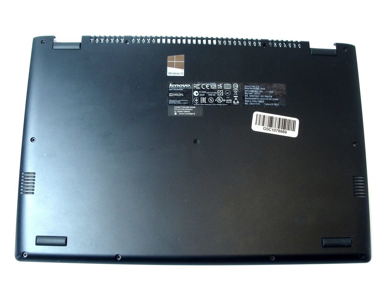 Orijinal Lenovo Yoga 2-13 Alt Kasa Bottom Case AP138000120