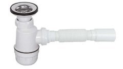 Taslı Lavabo Sifonu Körük Çıkışlı