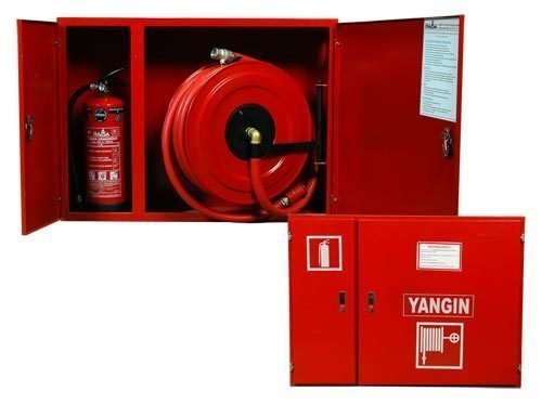 Yangın Dolabı Set 70x90 cm Tüp Kabinli 1'' Vanalı 30 m Hortumlu Pimak