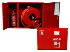 Yangın Dolabı Set 70x90 cm Tüp Kabinli 1'' Vanalı 30 m Hortumlu Pimak