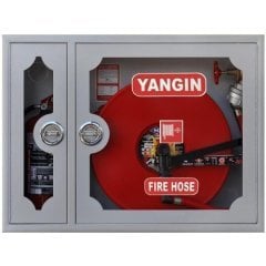 Yangın Dolabı Set 70x90 cm Tüp Kabinli 2'' Vanalı 30 m Hortumlu