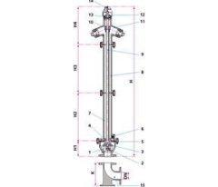 Yangın Hidrantı Q100 Yer Üstü  125 cm