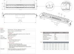 Paslanmaz Duş Kanalı / Duş Süzgeci Etekli 50 cm