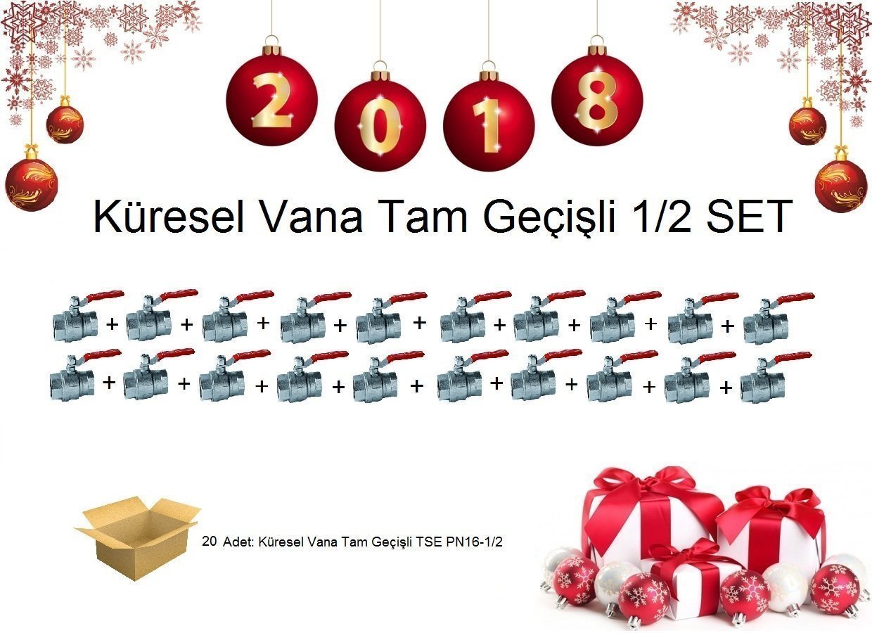 Yılbaşı Özel Prestij Küresel Vana Tam Geçişli Set 1/2 20Lİ