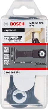 Bosch - Starlock Max - MAII 52 APB - BIM Ahşap ve Metal İçin Daldırmalı Testere Bıçağı 10'lu