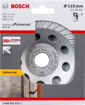 Bosch - Standart Seri Universal Turbo Elmas Çanak Disk 115 mm