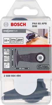 Bosch - Starlock Plus - PAII 65 APB - BIM Ahşap ve Metal İçin Daldırmalı Testere Bıçağı 10'lu