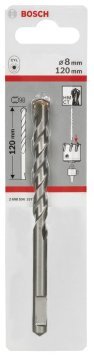 Bosch - SDS-Plus ve Altıgen Şaftlı Buat Ucu Adaptörleri için Merkezleme Ucu 8*120 mm