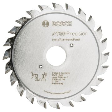 Bosch - Best Serisi Hassas Kesim Lamine Panel için Ön Çizme Bıçağı 120*22 mm 12+12 Diş