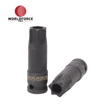 WORLDFORCE Torx Lokma Darbeli T100 Delikli 1/2''