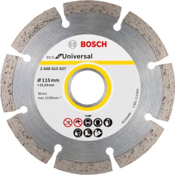 Bosch - Ekonomik Seri Genel Yapı Malzemeleri İçin Elmas Kesme Diski 115 mm