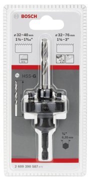 Bosch - Altıgen Şaftlı 32-76 mm Pançlar İçin Adaptör, Anahtar Ağzı 1/4'' (6,35mm)