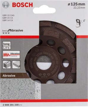 Bosch - Best Serisi Aşındırıcı Malzemeler İçin Elmas Çanak Disk 125 mm