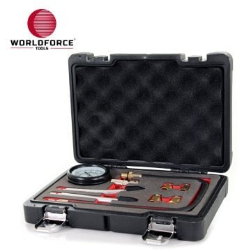 WORLDFORCE Kompresyon Test Kiti Benzin (0-20bar, М10х1.0,М12х1.25,М14х1.25,М18х1.5)