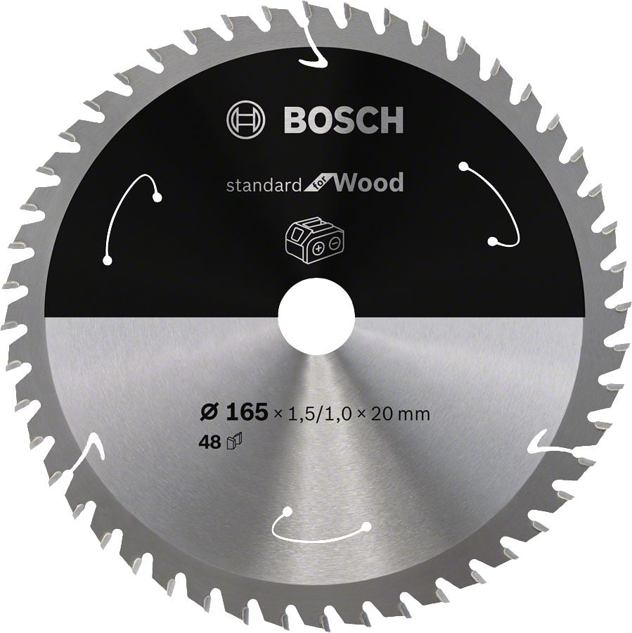 Bosch - Standard for Serisi Ahşap için Akülü Daire Testere Bıçağı 165*20 mm 48 Diş