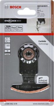 Bosch - Starlock Max - MATI 68 RST5 - Carbide RIFF Zımpara Uçlu Segman Testere Bıçağı 50 Kum Kalınlığı 1'li