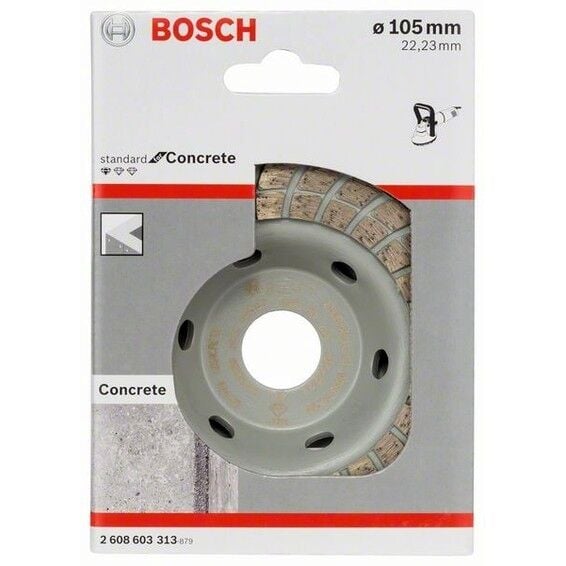 Bosch - Standard Seri Beton İçin Elmas Çanak Disk Turbo 105 mm