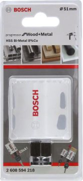 Bosch - Yeni Progressor Serisi Ahşap ve Metal için Delik Açma Testeresi (Panç) 51 mm