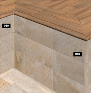 Rosa Gres Köşe Parçaları 30 - 31 x 4 x 4