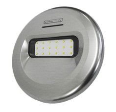 LumiPlus Dizayn LED projektör Beyaz 45W, Paslanmaz görünümlü çerçeve