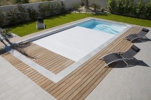 Roussillon otomatik havuz örtüsü sualtı model, 4  x   8 m