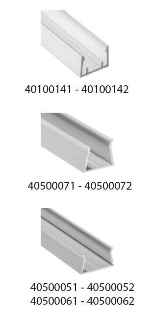 Aqualuc Solid destek profili - 1m.