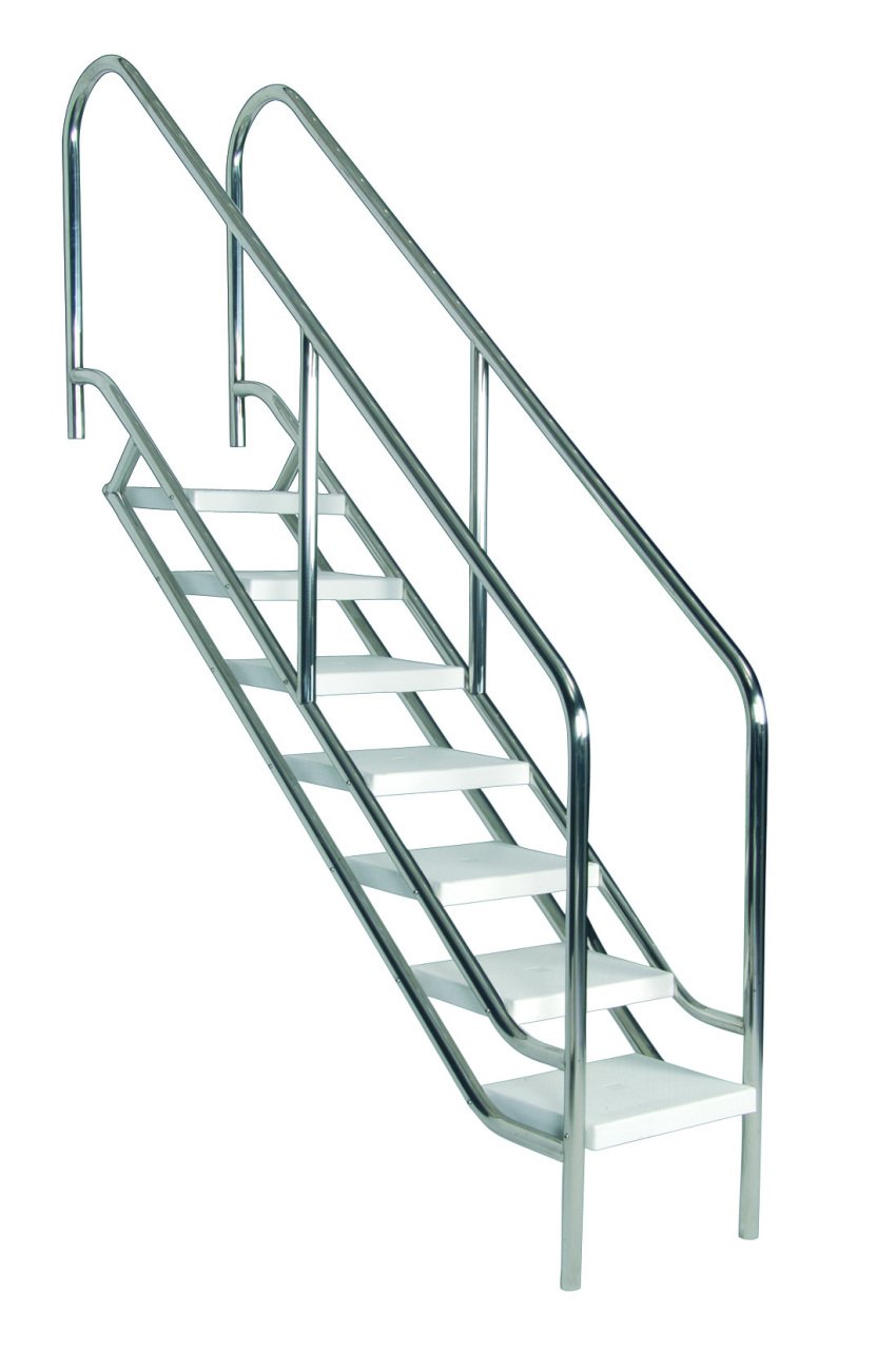 Rahat havuz çıkış merdiveni 8 basamaklı (970 mm genişlik)